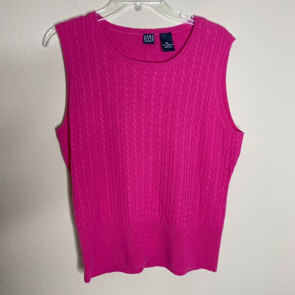 saks fifth avenue cashmere sweater vest - Picture 1 of 4